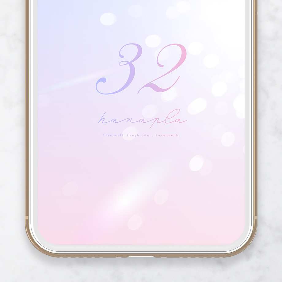 数字32のおしゃれ可愛い待ち受け画像